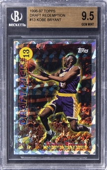 1996-97 Topps Draft Redemption #13 Kobe Bryant Rookie Card – BGS GEM MINT 9.5